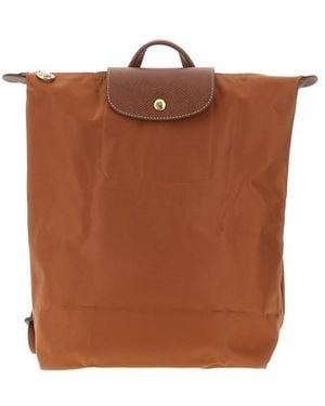 Longchamp Zaino Con Patta - Marrone