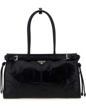Prada Borsa A Mano Bonnie' Grande - Nero