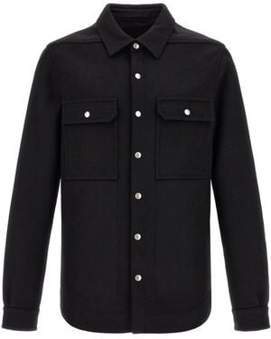 Rick Owens Outershirt With Metal Hardware - Black