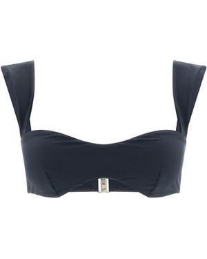 Magda Butrym Top Bikini Con Chiusura Metallica - Blu