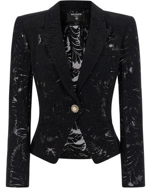 Balmain Lace Blazer - Black