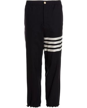 Thom Browne Pantalone Con Dettaglio-Bar - Nero
