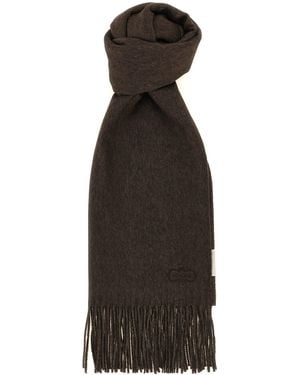 Agnona Scarf With Fringes - Black