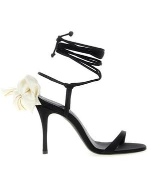 Magda Butrym Satin Sandals - White