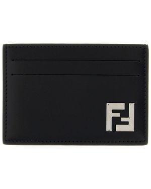 Fendi 'Slim Squared Ff' Card Holder - Black
