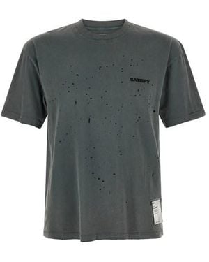 Satisfy T-Shirt Con Dettagli Traforati - Grigio