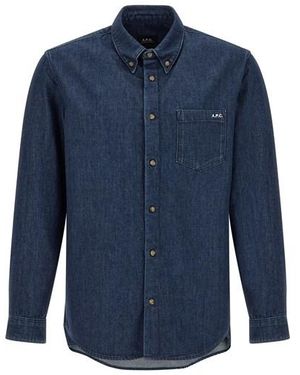 A.P.C. Camicia 'New Greg' - Blu