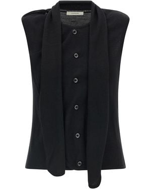 Lemaire Draped Panel Vest - Black