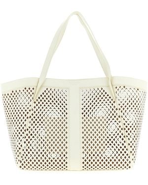 Twinset Openwork Leather Shopping Bag - Multicolour