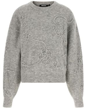ROTATE BIRGER CHRISTENSEN '3d Flower' Jumper - Grey