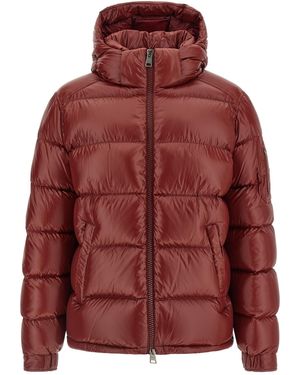 Herno Seidenmatt Gesteppte Daunenjacke - Rot