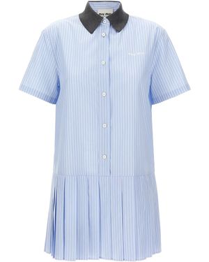 Miu Miu Mini-Blusenkleid - Blau