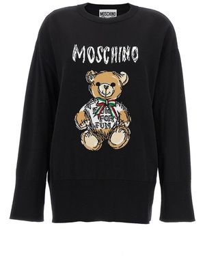 Moschino Teddy Bear Jumper, Cardigans - Black
