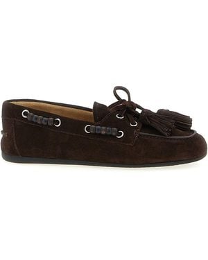 Miu Miu Suede Boat Shoe - Black
