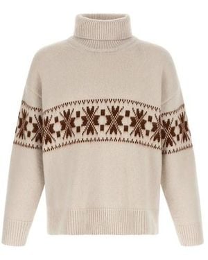 Kiton Maglione Collo Alto - Neutro