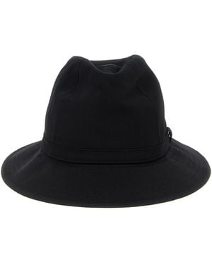 Yohji Yamamoto 'wool Gabardine Fedora' Hat - Black