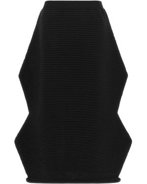 Pleats Please Issey Miyake 'zig Zag Knit' Skirt - Black