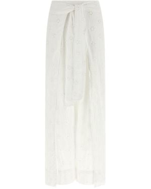 Polo Ralph Lauren Broderie Anglaise Trousers - White