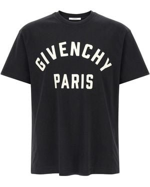 Givenchy T-Shirt With Grosgrain Logo Patch - Black