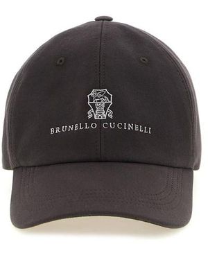 Brunello Cucinelli Cappellino Ricamo Logo - Nero