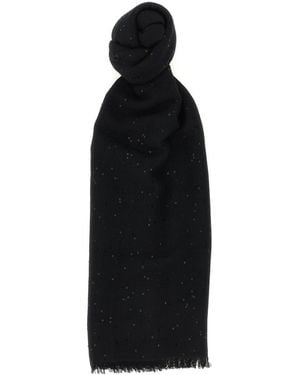 Brunello Cucinelli 'diamante' Scarf - Black