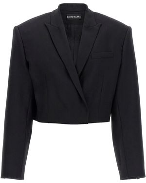 David Koma 'cropped' Blazer - Black
