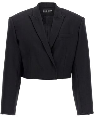 David Koma 'cropped' Blazer - Black