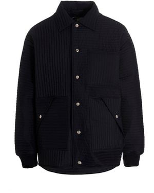 Khrisjoy Giacca 'Chore Quilted Stripes' - Blu