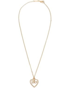 Dolce & Gabbana Strass Logo Necklace - Multicolour