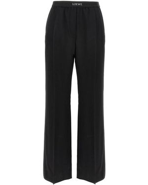 Loewe Pantalone Elastico Logo Jacquard - Nero
