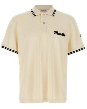 Moncler Polo Ricamo Logo - Neutro