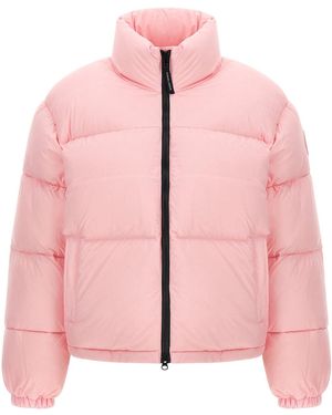 Canada Goose Puffer Jacket With Tonal Logo Patch - Pink