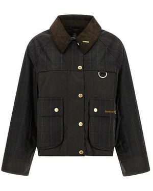 Barbour Giacca 'Tartan Spey' - Nero