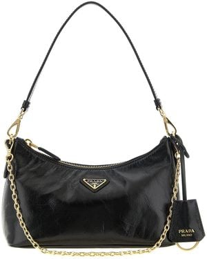 Prada Borsa A Spalla Re-Edition' Mini Nera - Nero