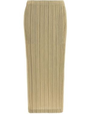 Pleats Please Issey Miyake 'thicker Bottoms 1' Skirt - Natural