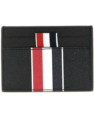 Thom Browne Pebbled Leather Cardholder - Black