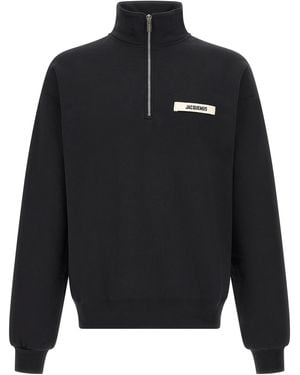 Jacquemus 'le Camionneur Gros Grain' Sweatshirt - Black