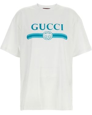 Gucci ' Incrocio Gg E Web' Print T-shirt - White