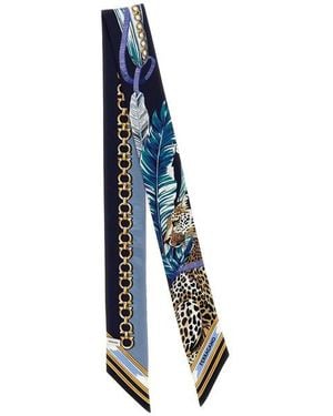 Ferragamo Bandeau Stampa 'Felini' - Blu