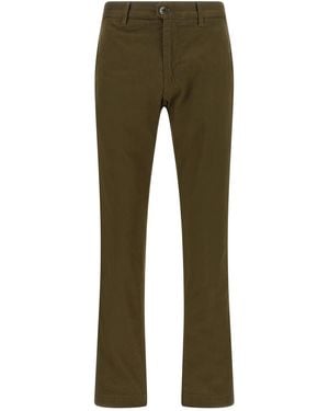 Incotex Cotton Trousers With Slowear Patch - Green