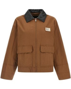 Weekend by Maxmara Wkdfreccia' Cotton Canvas Jacket - Brown