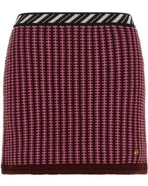 Versace Strickrock Mit Medusa-Plakette - Rot