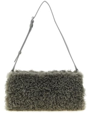 Stella McCartney Faux Shearling Pouch - Grey