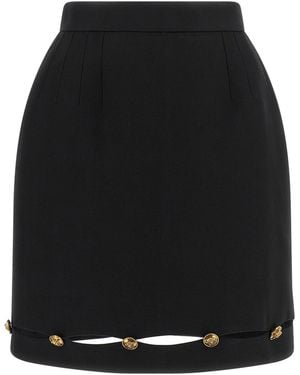 Versace Rock Aus Grain De Poudre Wolle - Schwarz