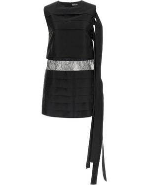 Ferragamo Lace Insert Dress - Black