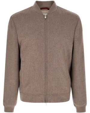 Brunello Cucinelli Cashmere Bomber Jacket - Brown