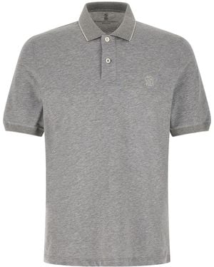 Brunello Cucinelli Stretch Jersey Polo Shirt - Grey
