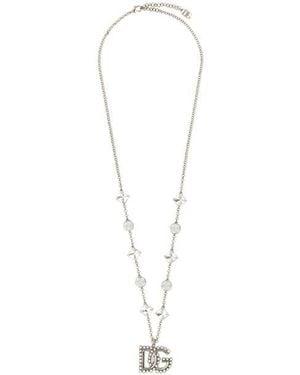 Dolce & Gabbana Collana Pendente Dg - Bianco