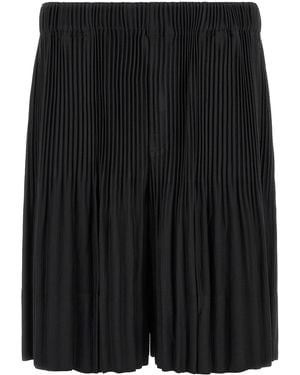 Homme Plissé Issey Miyake 'monthly Colors: June' Bermuda Shorts - Black