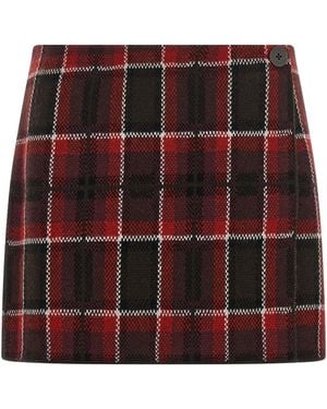 Guest In Residence Tartan Skirt - Red